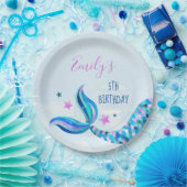 マーメイドバースデーパーティー紙プレート ペーパープレート (パーティー)