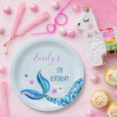 マーメイドバースデーパーティー紙プレート ペーパープレート (パーティー)
