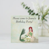 マーメイドバースデーパーティ招待状 招待状 (スタンド正面)