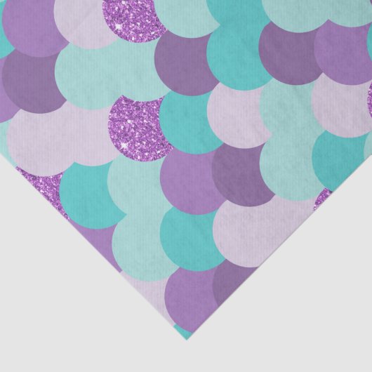 マーメイドパはかりで測ープルグリッターティール（緑がかった色）デコパージュクラフト 薄葉紙 (詳細)