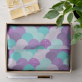 マーメイドパはかりで測ープルグリッターティール（緑がかった色）デコパージュクラフト 薄葉紙 (ギフト)