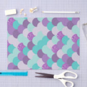 マーメイドパはかりで測ープルグリッターティール（緑がかった色）デコパージュクラフト 薄葉紙 (クラフト)