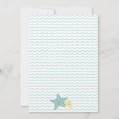 マーメイドパステルピンクの最初の誕生日パーティー 招待状 (裏面)