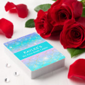 マーメイドパターンカスタムモノグラム女の子 トランプ (インサイチュ (バレンタイン))