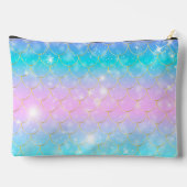 マーメイドパターン、カスタムモノグラムアクセサリーバッグ アクセサリーポーチ (裏面)