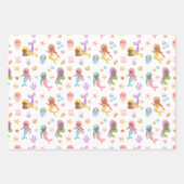 マーメイドパターン ラッピングペーパーシート (正面2)