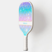 マーメイドパターン,女の子のカスタムモノグラム ピックルボールラケット (左)