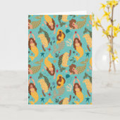 マーメイドパターン |空白の | カード (黄色い花)