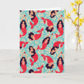 マーメイドパターン |空白の | カード (黄色い花)