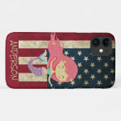 マーメイドパーソナライズされたアメリカ人 Case-Mate iPhoneケース (裏面(横))
