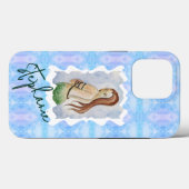 マーメイドパーソナライズされたウォーター色オリジナルアート Case-Mate iPhoneケース (裏面 (横))