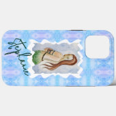 マーメイドパーソナライズされたウォーター色オリジナルアート Case-Mate iPhoneケース (裏面 (横))