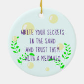 マーメイドパーソナライズされたオーナメント セラミックオーナメント (裏面)