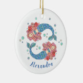 マーメイドパーソナライズされたセラミックの木の装飾 セラミックオーナメント (右)