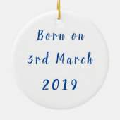 マーメイドパーソナライズされたセラミックの木の装飾 セラミックオーナメント (裏面)