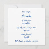 マーメイドパーソナライズされたチルドレン誕生日招待状 (裏面)