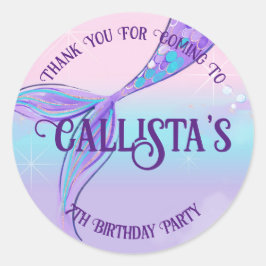 マーメイドパーソナライズされたテールシール ラウンドシール