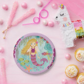 マーメイドパーソナライズされたバースデーパーティー紙プレート ペーパープレート (パーティー)