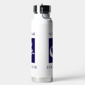 マーメイドパーソナライズされたビーチハウスウォーターボトル ウォーターボトル (左面)