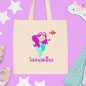 マーメイドパーソナライズされたプリンセスかわいい トートバッグ