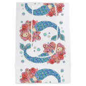 マーメイドパーソナライズされたミディアム抱き枕 ミディアムペーパーバッグ (裏面)