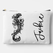 マーメイドパーソナライズされたモノグラム アクセサリーポーチ (正面)