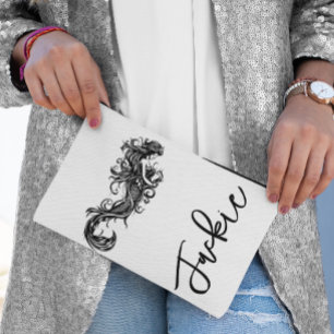 マーメイドパーソナライズされたモノグラム アクセサリーポーチ