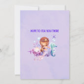 マーメイドパーソナライズされた誕生日招待状 案内状 (裏面)