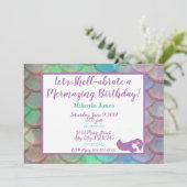 マーメイドパーソナライズされた誕生日 招待状 (スタンド正面)