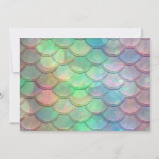 マーメイドパーソナライズされた誕生日 招待状 (裏面)