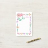 マーメイドパーソナライズされた（ユダヤ教の）バル・ミツバー ポストイット (デスク上)