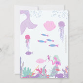 マーメイドパーティの招待状マーメイド誕生日招待状 招待状 (裏面)