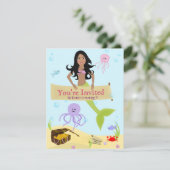 マーメイドパーティの招待状 招待状 (スタンド正面)