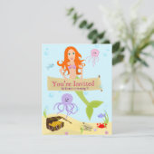 マーメイドパーティの招待状 招待状 (スタンド正面)