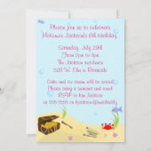 マーメイドパーティの招待状 招待状 (裏面)