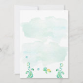 マーメイドパーティの招待状、誕生日プールパーティー 招待状 (裏面)