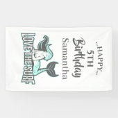 マーメイドパーティーかわいいブルーテーマバナー 横断幕 (横)