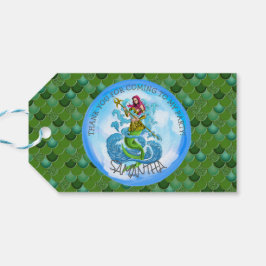 マーメイドパーティーはかりで測グリーンサンキューギフトラベル ギフトタグ