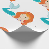 マーメイドパーティーオレンジラッピング紙 ラッピングペーパー (角)