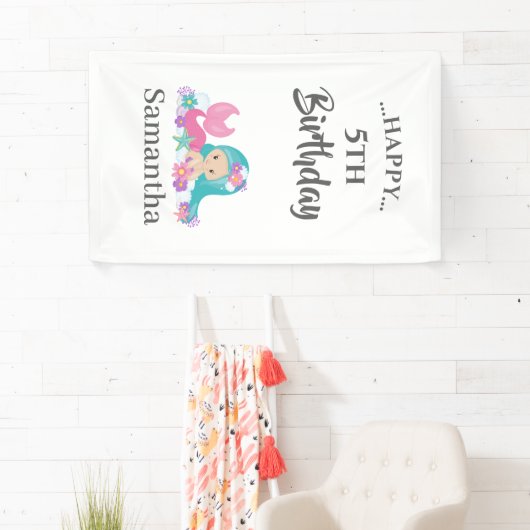 マーメイドパーティーサマーテーマバナー 横断幕 (インサイチュ)