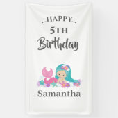 マーメイドパーティーサマーテーマバナー 横断幕 (縦)