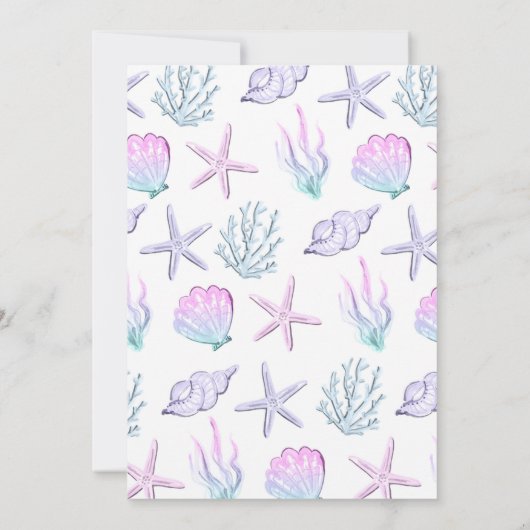 マーメイドパーティーツザシーマーメイド2歳の誕生日 招待状 (裏面)