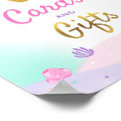 マーメイドパーティーテーブルの看板マーメイドカードギフトサイン ポスター (角)