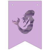 マーメイドパーティーパープルティール（緑がかった色）バンティング国旗 バンティングフラッグ (第1の旗)