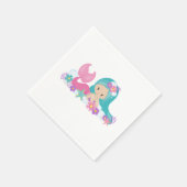 マーメイドパーティーパープルナプキンス スタンダードカクテルナプキン (角)