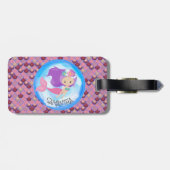 マーメイドパーティーパープルピンクはかりで測 ラゲッジタグ (裏面横)