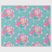 マーメイドパーティーパープルラッピング紙 ラッピングペーパー (フラット)