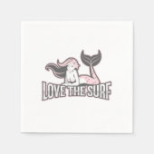 マーメイドパーティーピンクナプキンス スタンダードカクテルナプキン (正面)