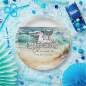 マーメイドパーティーピンク紙プレート ペーパープレート (パーティー)