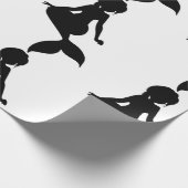 マーメイドパーティーブラックラッピング紙 ラッピングペーパー (角)